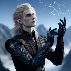 Caranthir-Ar-Fieniel from the Witcher uses magic to alter the co...