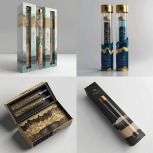 Luxurious product package box, unique product label, package des...