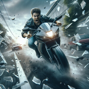 Create for me a realistic scene, hyper realistic image, a young...