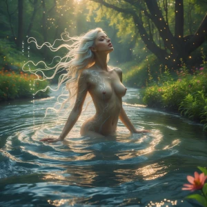 A surreal scene featuring Dahlia Valentina fit tall supple well...