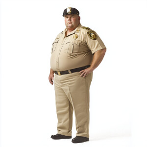 A middle aged Caucasian white male California Highway Patrol off...
