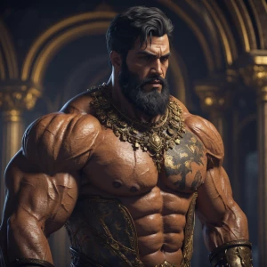 The muscular hung prince vio the king y se le puso el pito duro...