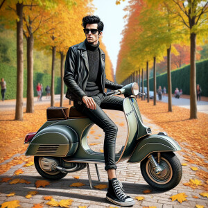 Photorealistic Black haired, tan skinned man, wearing all black,...