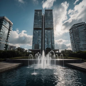 Design a floating fountain waterfall madeí