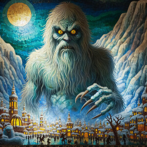 "In the icy shadows of Mount Crumpit, the evil Grinch stands, hi...