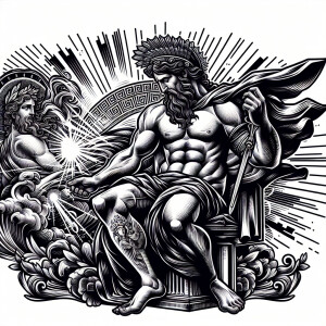 Greek god in epic style