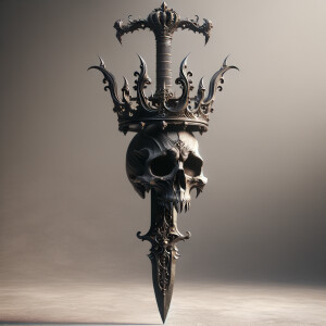 Sword skull black crown