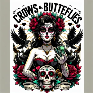 Create an anime-style logo featuring a striking Mexican female c...