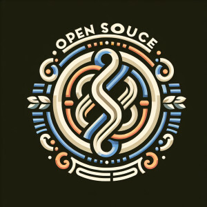 Generate an attractive logo for Open Source Cource. In the middl...