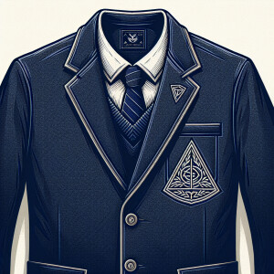 Generate a design for school  blazer. Logo of the school is star...