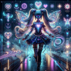 A high-resolution, cinematic graphic art piece featuring a Heart...