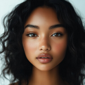 A portrait of a 22-year-old Japanese-African American woman with...