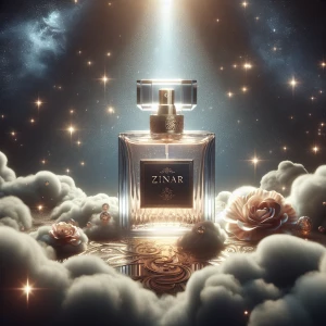 Create a video advertisement showcasing the Zinar brand perfume...