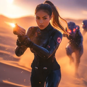 A dynamic action shot of Dahlia Valentina fit tall supple well e...