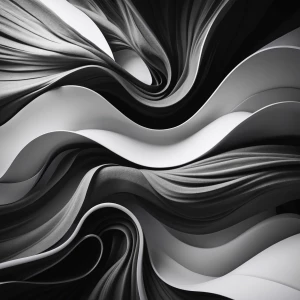 Create a monochromatic image that captures the essence of flowin...