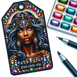Design a tag that encapsulates a beautiful, colorful depiction o...