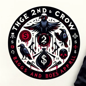 Design a circular cartoonish logo blending vintage and modern ae...