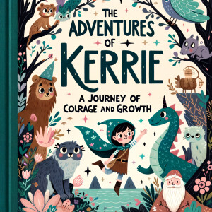 Text on picture that says “The Adventures of Kerrie: A Journey o...