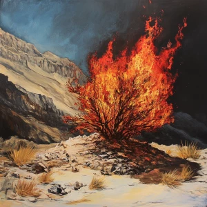 Burning bush on Mt. Sinai