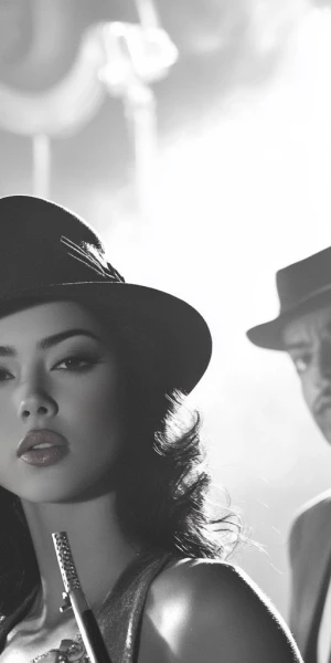 film noir photo, beautiful woman, in the style of Robert Coburn,...