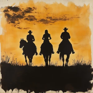 Design a silhouette depicting three successive family generation...