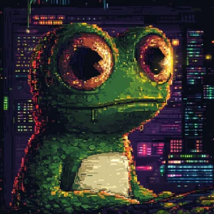generate meme PEPE as symbols in computer terminal