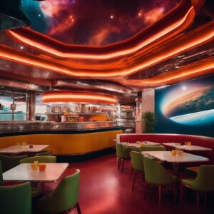 Space station burger restaurant
