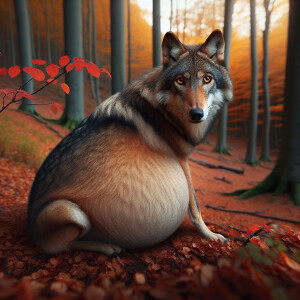 Pregnant wolf