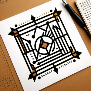 Нарисуй логотип в традиционном стиле, изображение карта гороскоп...