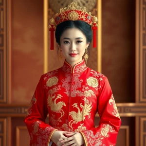 Generate a full body photo, highly detail of a bride wearing a t...