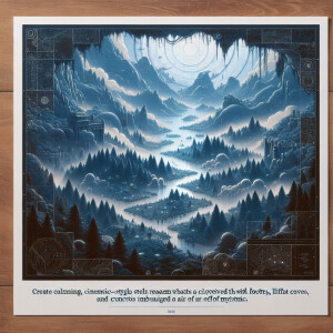 A map of a new realm, adding forests, mountains, hidden caves, a...