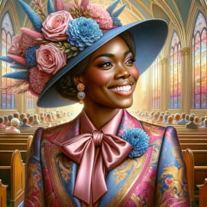 create a realistic airbrushed illustration of an African America...
