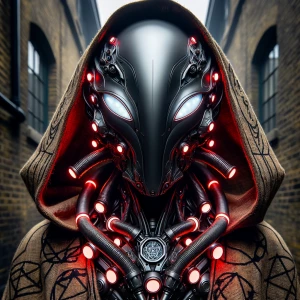 close up photograph of a stunning fantasy scifi style full body...
