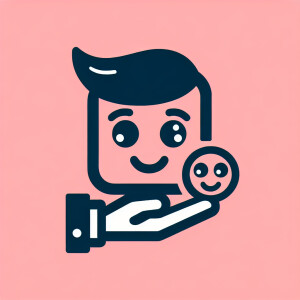 create a logo with a face for a dating advisor, no text on logo