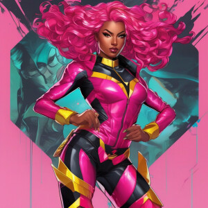Illustrate a full body illustration of her vibrant and dynamic...