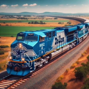 Dallas Cowboys Blue Paint Job BNSF Train