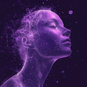 generate purple image for AI presentation