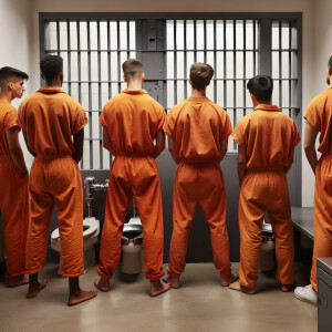 white Male juvenile inmates about 5’ to 5’6 in height. They stan...
