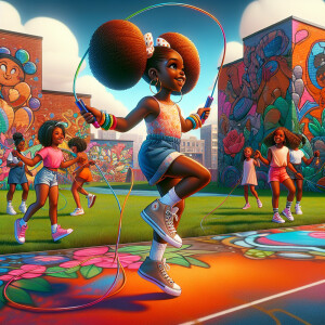 Playground landscape: Street style art, A pretty little African...