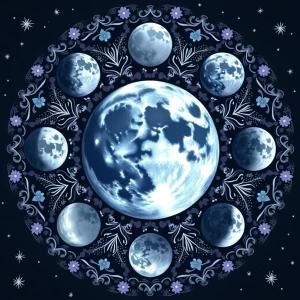 Create a captivating mandala image centered around a detailed fu...