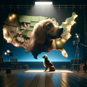 United State as a dog, high detail