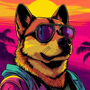 MEME DOGE in GTA art style — In a party with lots of fun — in th...