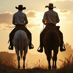 Two Cowboys on different sides of the line who represent two dif...