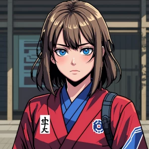 ,Akagi shigeru, pixel style art