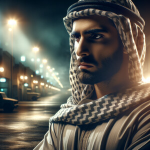 "Depict a solitary man conveying the emotion of loneliness, symb...