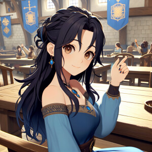 Wendy Marvell from “Fairy Tail” as a young adult, hot, dark blue...