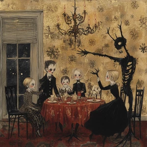 A family celebrates Christmas, unwittingly vanishing one by one...