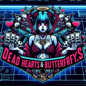 Shaped Logo
 brand name [Dead Hearts & Butterflies]
Anime logo
E...