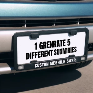 show me one license plate that says 1