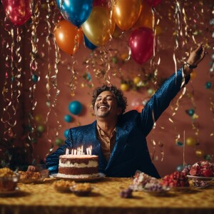 A man celebrating his birthday